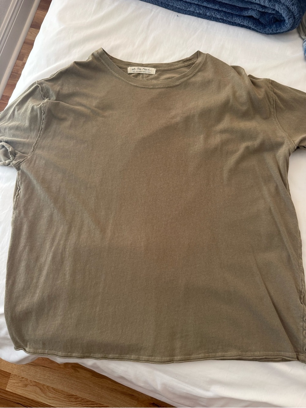 We The Free Nina Tee Olive Green Short Sleeve Tee